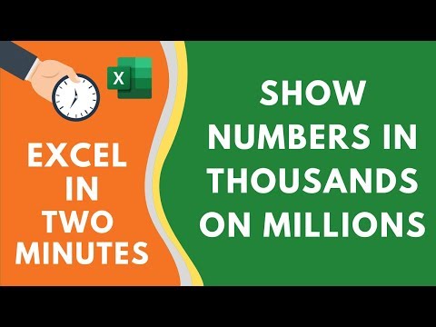 Show Numbers in Thousands or Millions in Excel (really easy way)