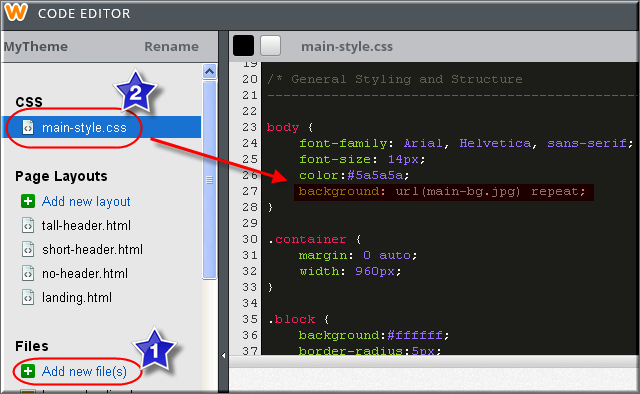 更改 Weebly 网站的背景图片