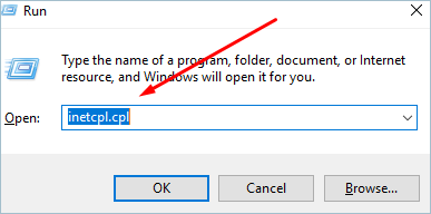 在 Windows 中打开 Internet 属性