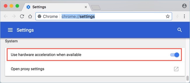 在 Chrome 中禁用硬件加速
