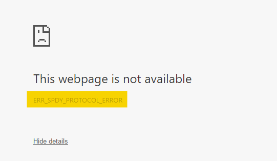 ERR_SPDY_PROTOCOL_ERROR