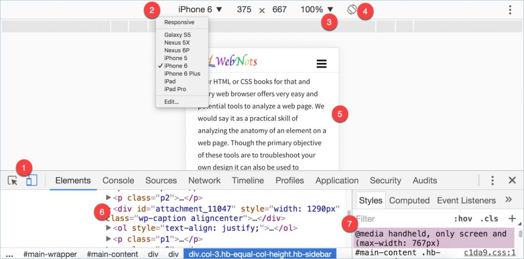 在 Chrome 中查看移动 CSS