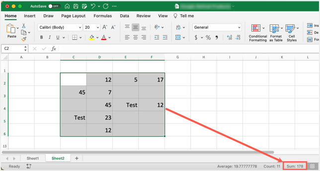 在Microsoft Excel中求和或相加数字方法 在Microsoft Excel中求和或相加数字方法