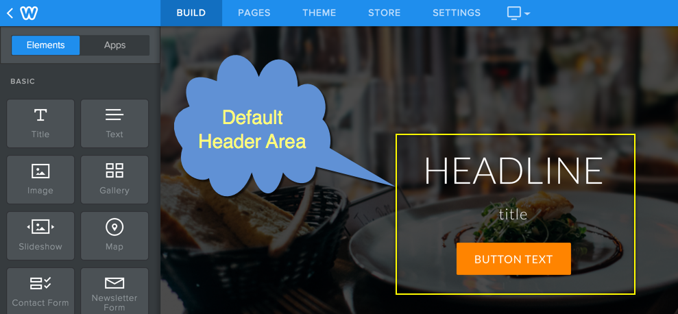 如何为旧的Weebly主题创建拖放标题
