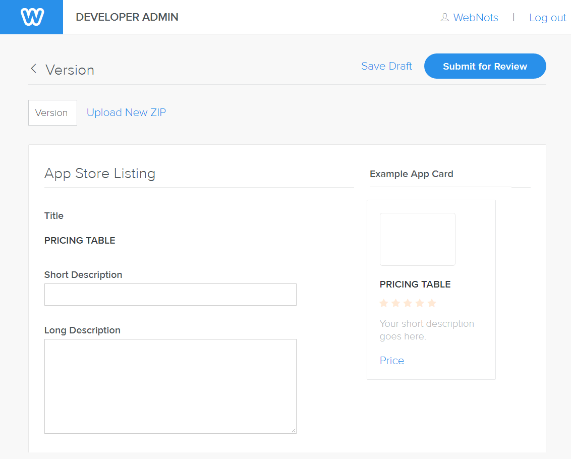 创建一个 Weebly 应用程序