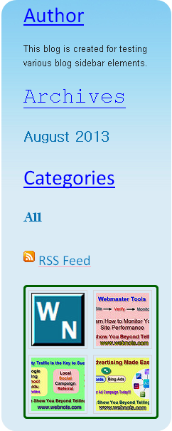 定制的 Weebly 博客侧边栏