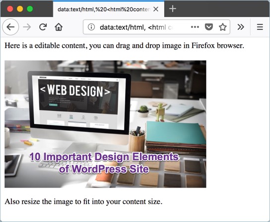 在 Firefox 中可编辑的内容