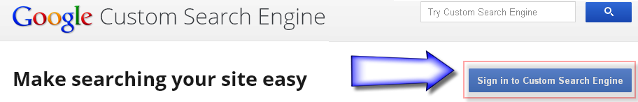 Google 自定义搜索框创建登录