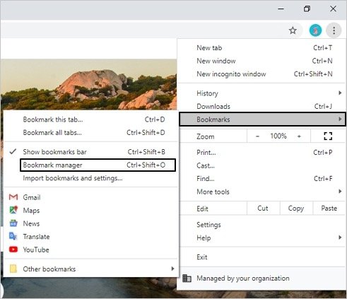 如何在谷歌浏览器中对书签进行排序