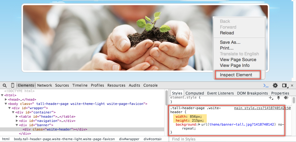 在 Weebly 中查找标题图像大小