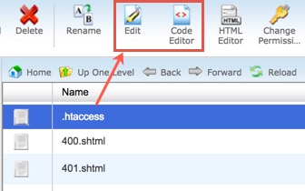 编辑 .htaccess 文件