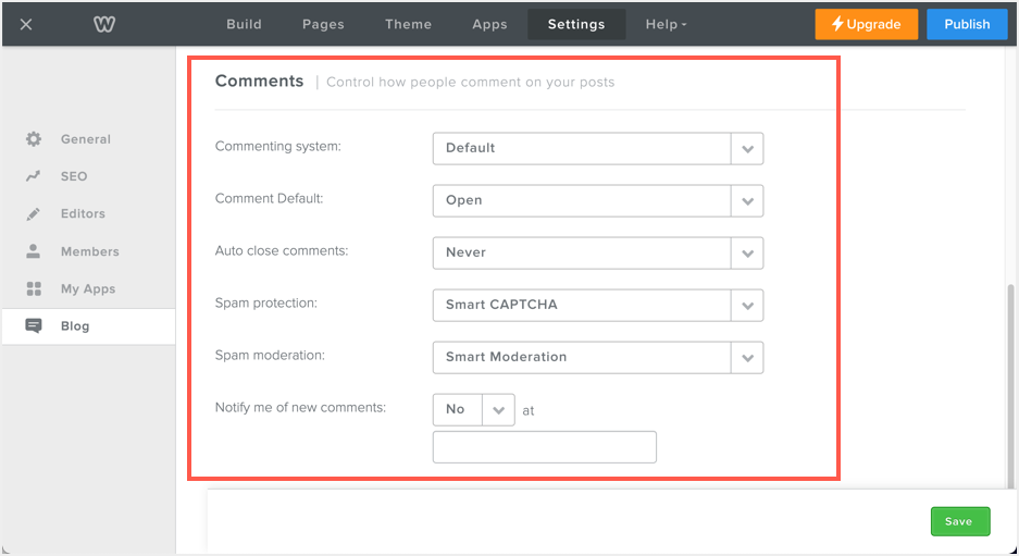 如何在Weebly中添加评论部分和管理评论 如何在Weebly中添加评论部分和管理评论
