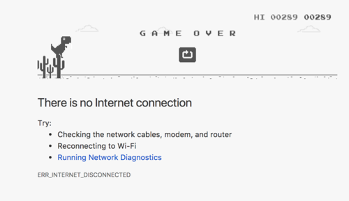 如何在iPhone中玩Chrome T-Rex Dino游戏