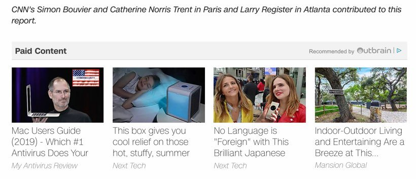 CNN 上的展示广告