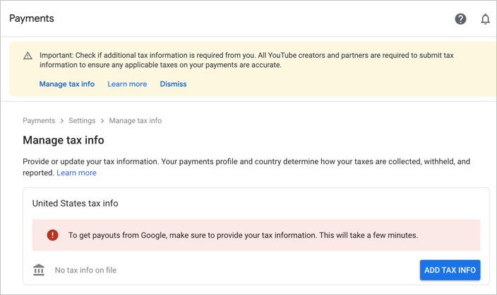 非美国公民如何在AdSense 帐户中提交税务信息