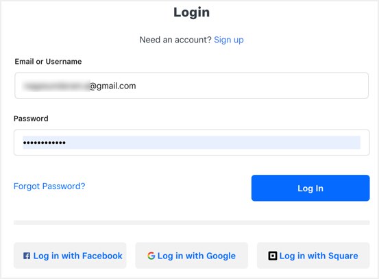 在 Weebly 登录中输入密码