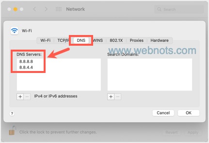 在 Mac 上使用公共 DNS 服务器