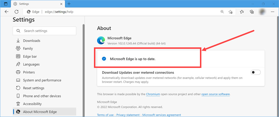 更新边缘浏览器