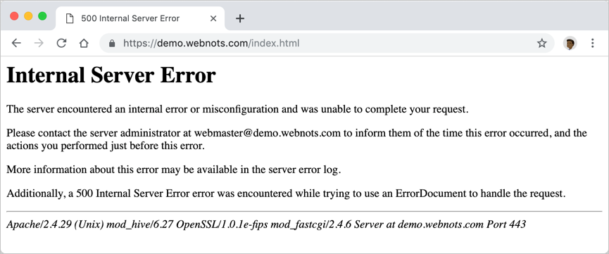 内部服务器错误