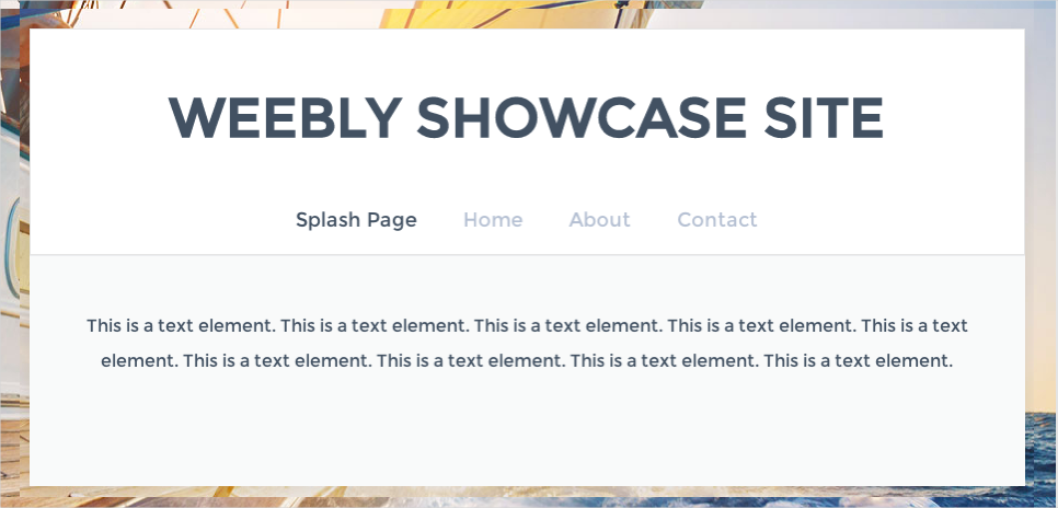 Weebly 初始页面布局