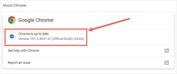 完成 Chrome 更新