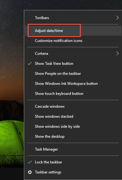 调整日期和时间