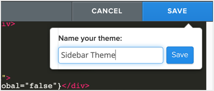 保存 Weebly 主题更改