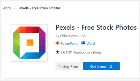 Pexels - 免费图片素材 Word 插件