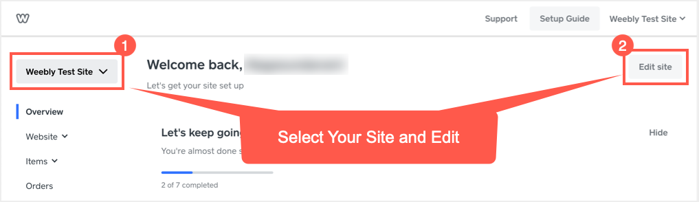 编辑您的 Weebly 网站