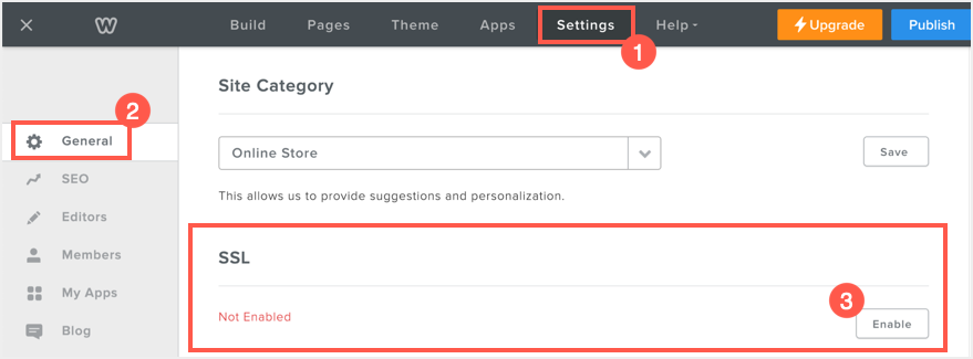 在 Weebly 中安装 SSL