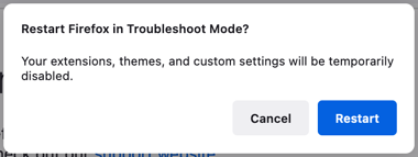 Firefox 故障排除模式