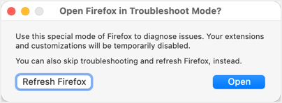 以安全模式打开 Firefox