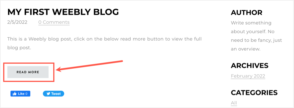 博客页面中的阅读更多按钮