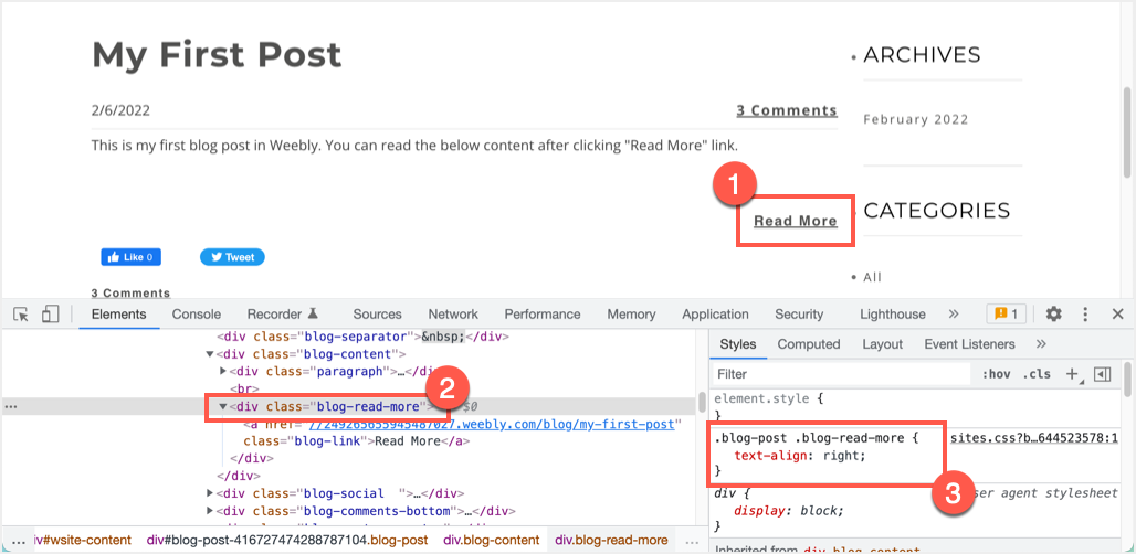 检查源样式以获取更多链接
