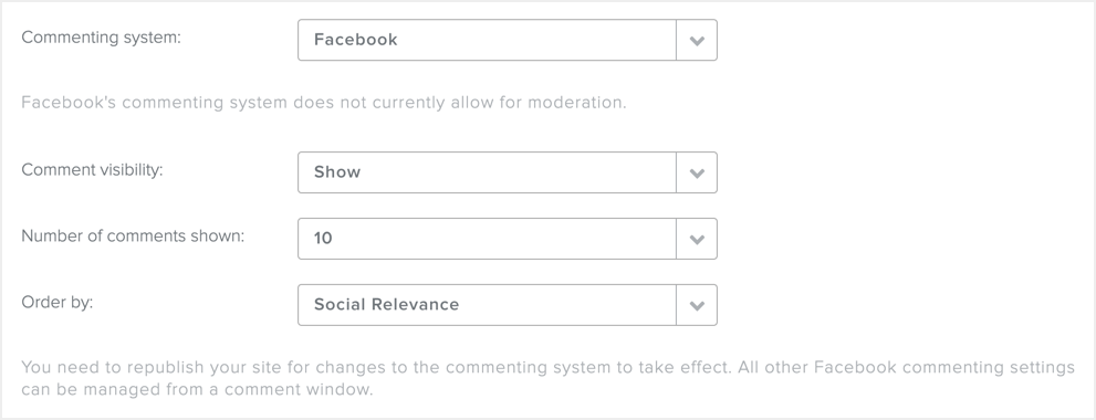 微弱的 Facebook 评论