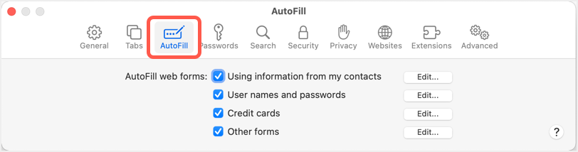 删除自动填充数据