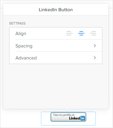 LinkedIn 个人资料按钮