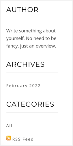 Weebly 博客侧边栏中的元素