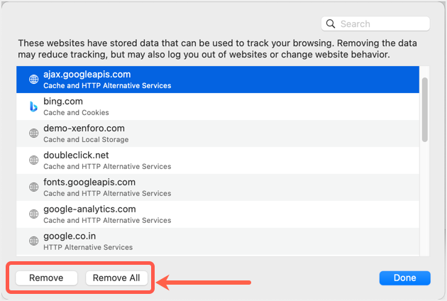 在 Safari Mac 中删除 Cookie