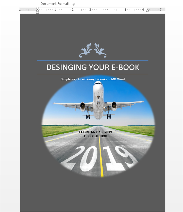 Word 中的示例电子书封面