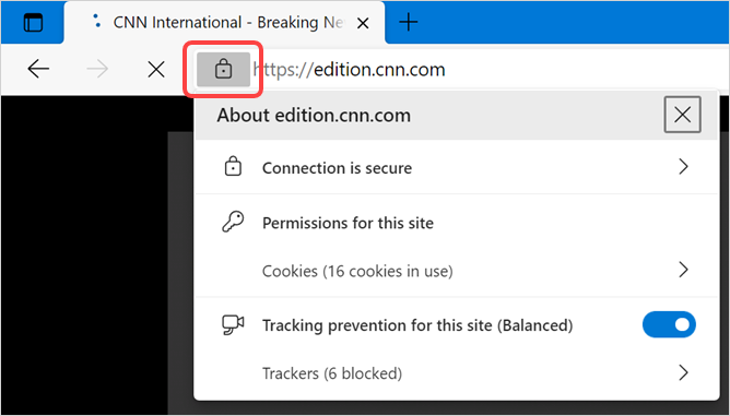 从网站查看 Cookie 和跟踪器