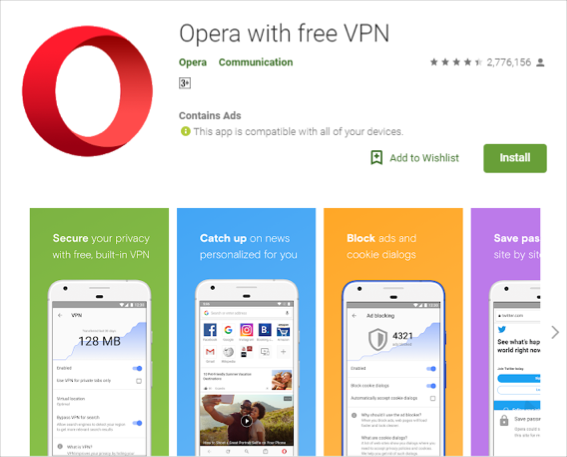 适用于 Android 的 Opera 浏览器应用程序
