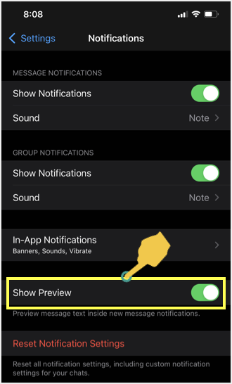 在 WhatsApp 中管理通知