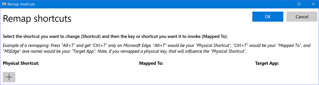重新映射快捷方式部分