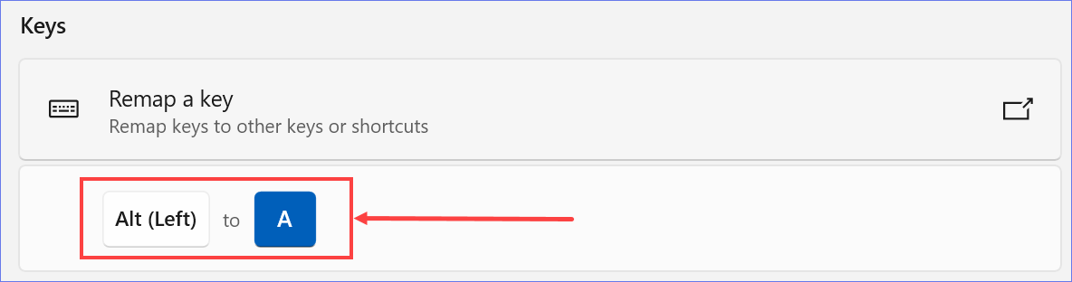 重新映射键列表