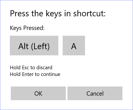输入物理快捷键