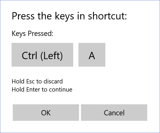 输入映射到快捷方式
