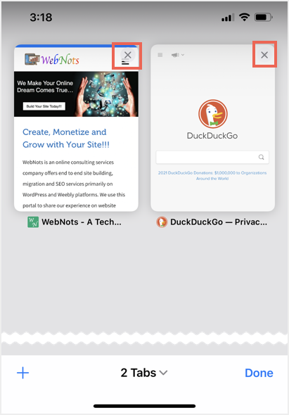 关闭打开的标签