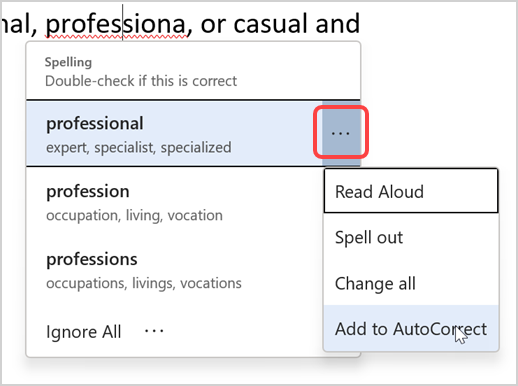 每个单词的建议