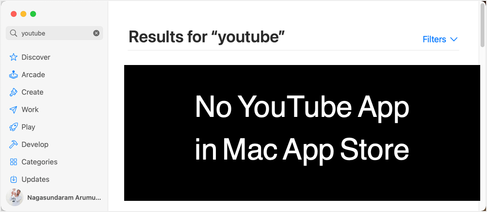 Mac App Store 中没有 YouTube 应用